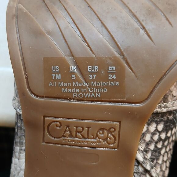 Carlos by Carlos Santana Lydia Ankle Boot Natural Snake Faux Leather Women's 7 - Picture 14 of 14